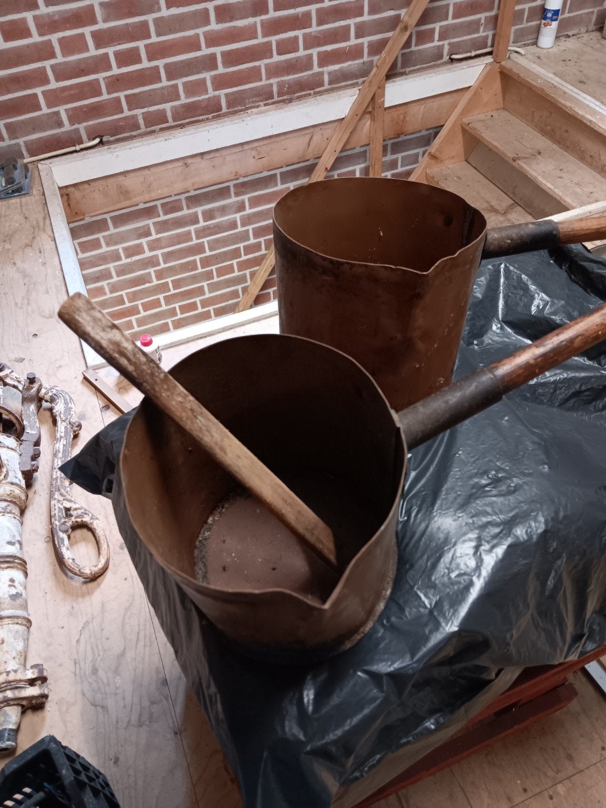 ouderwetse koperen pannen teab, wel serieus, Ophalen, Gebruikt, Minder dan 30 cm, Rond