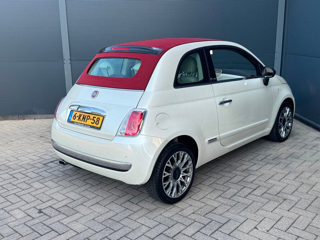 Fiat 500 0.9 TwinAir Lounge Cabrio / Leer / Nap, Euro 5, 86 pk, Gebruikt, 31 €/maand