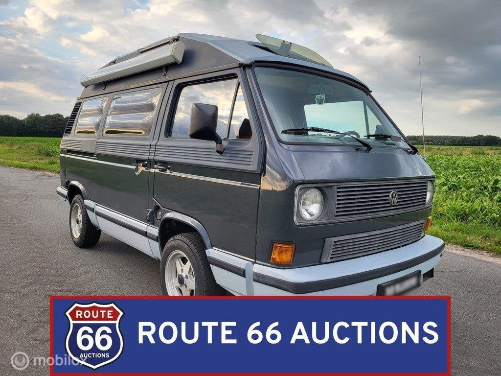 Volkswagen T3 Dehler Camper | 1985 | Route 66 Auctions, Auto's, Overige carrosserieën, Volkswagen, Zwart, Bedrijf