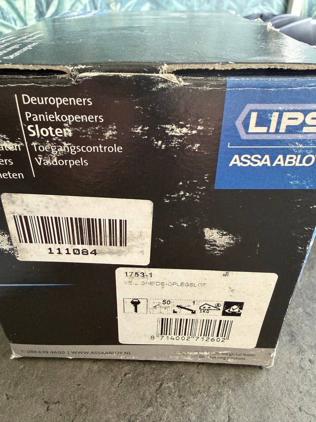 Nieuw Lips oplegslot met doorlopende cilinder (ASSA ABLOY), Ophalen, Nieuw, Slot