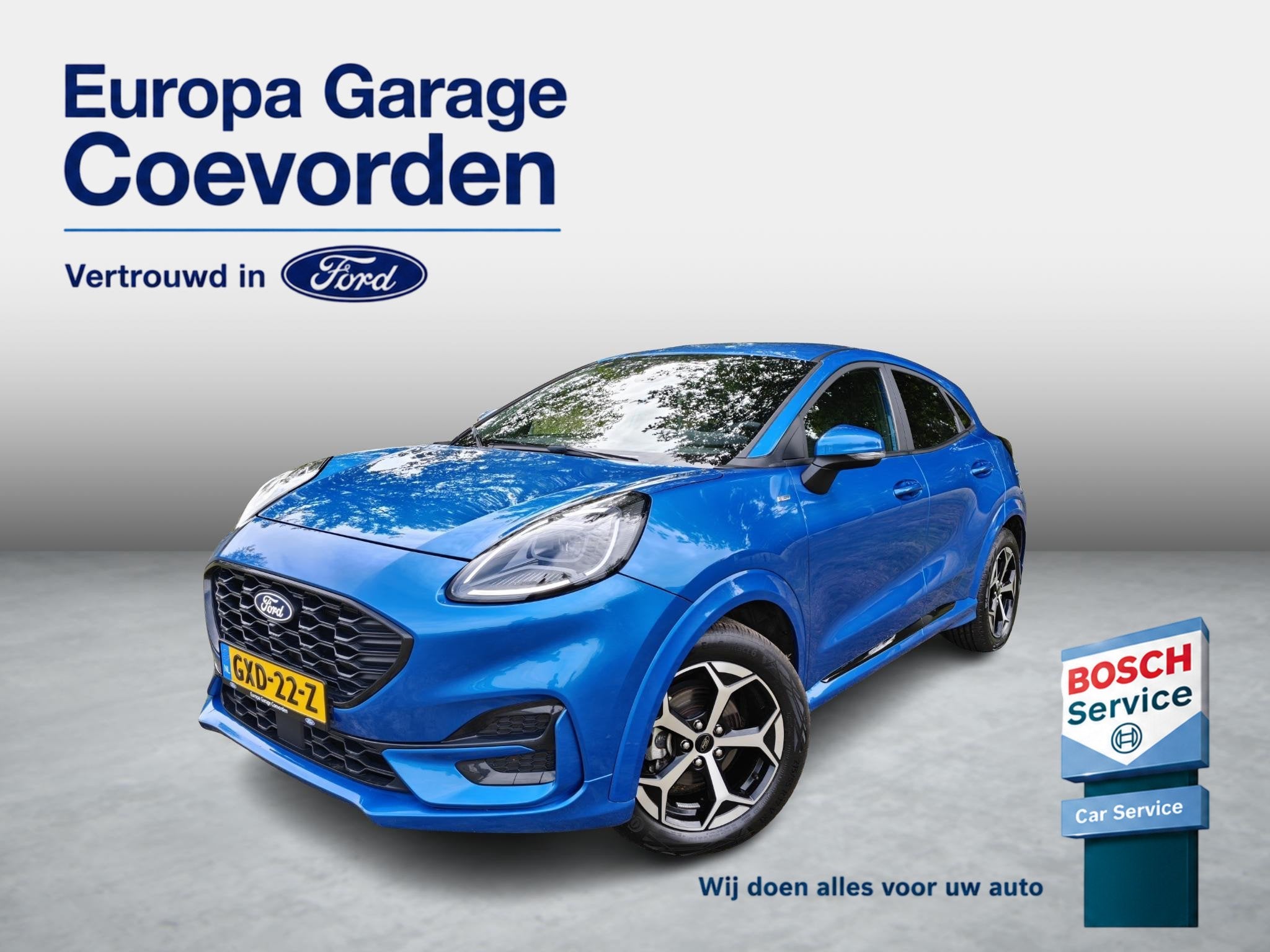 Ford Puma 1.0 EB Hybrid ST-Line 125pk AUTOMAAT | CLIMA | NAV, Euro 6, Automatische klimaatregeling, Blauw, Origineel Nederlands