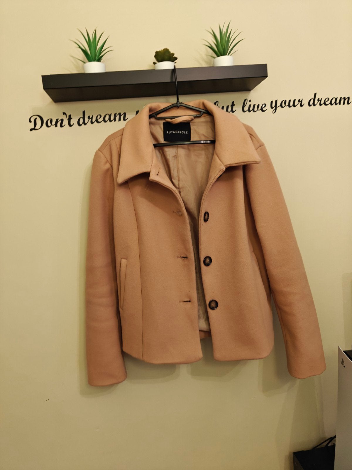 Rut&Circle korte jas, maat M, zo goed als nieuw, Kleding | Dames, Maat 38/40 (M), Rut&Circle, Beige, Ophalen of Verzenden