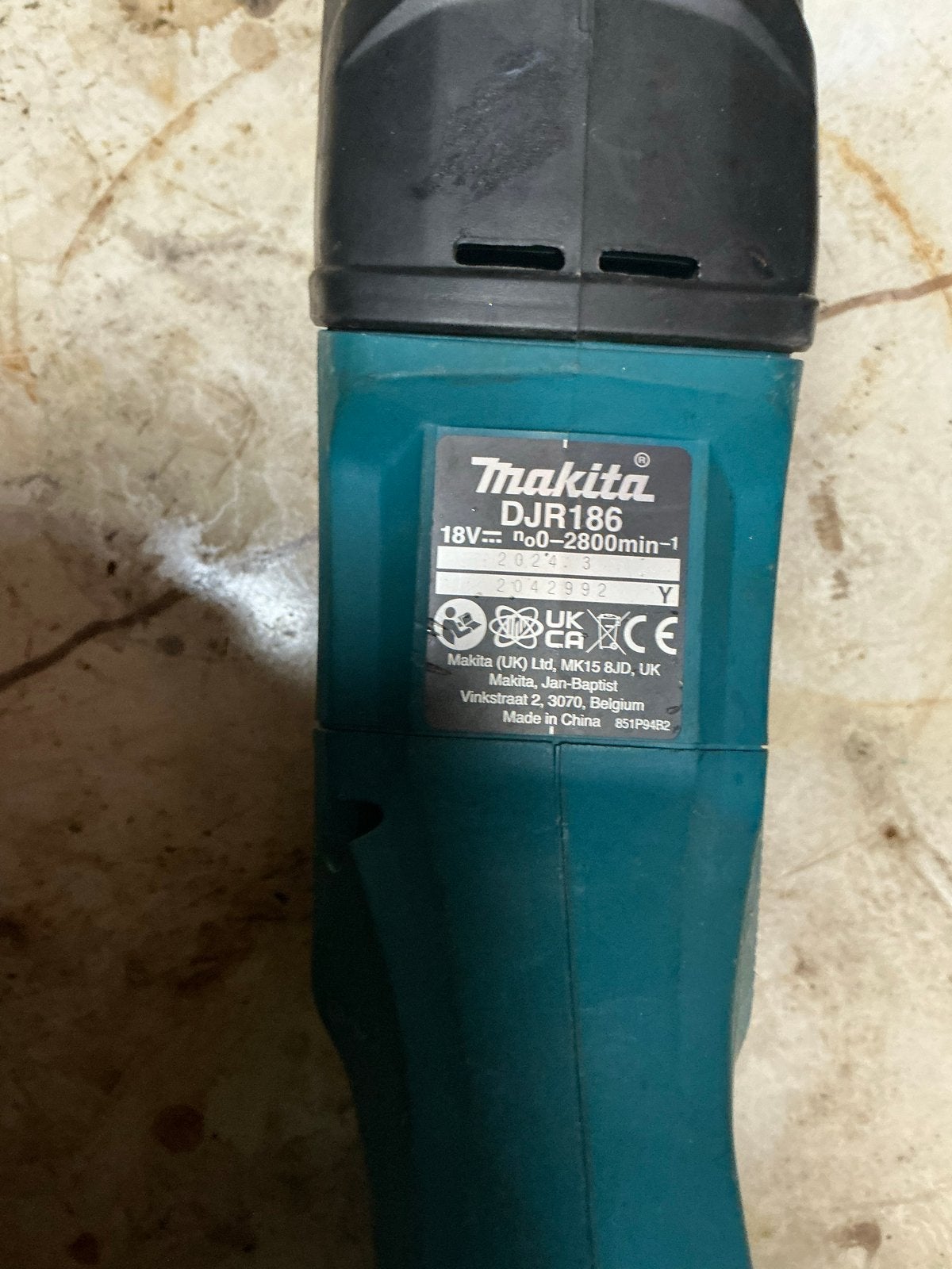 Makita DJR186 Reciprozaag - Krachtige Accu Zaag repro, Gebruikt, 70 mm of meer, 600 tot 1200 watt, Ophalen of Verzenden