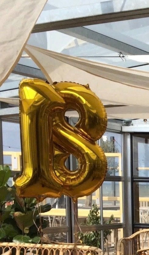 Ballon / ballonnen/ helium cijfers 18 inclusief gewichtjes, Hobby en Vrije tijd, Feestartikelen, Ophalen of Verzenden, Nieuw, Versiering