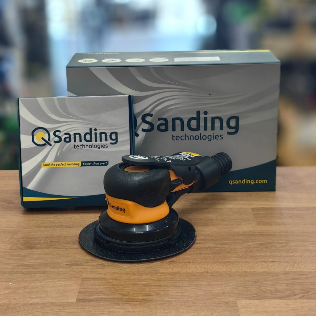 Pneumatic Q-Sander incl. Q-Backing Pad - ZGAN!, Flex Ltd., Zo goed als nieuw, https://flex.com/contact-us, Nobelstraat 10, 5807 GA Oostrum LB, Limburg, Nederland