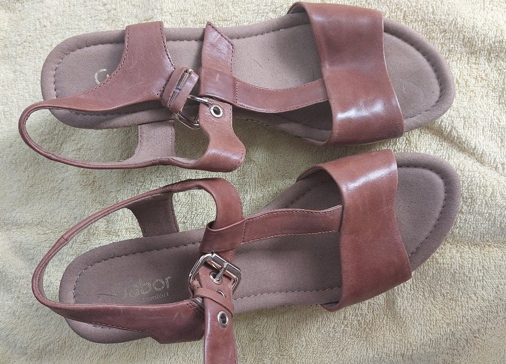 Gabor sandalen met sleehak (mt 44.5), Bruin, Gabor, Nieuw, Sandalen of Muiltjes