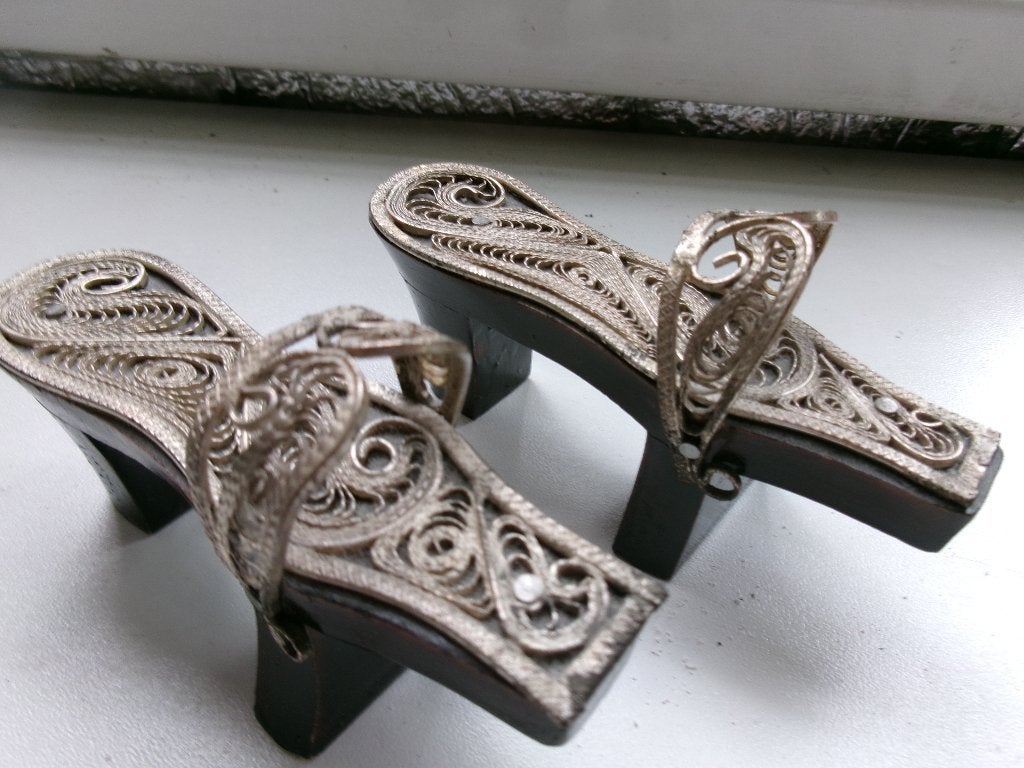 Nalin slippers verzilverd, Ophalen of Verzenden