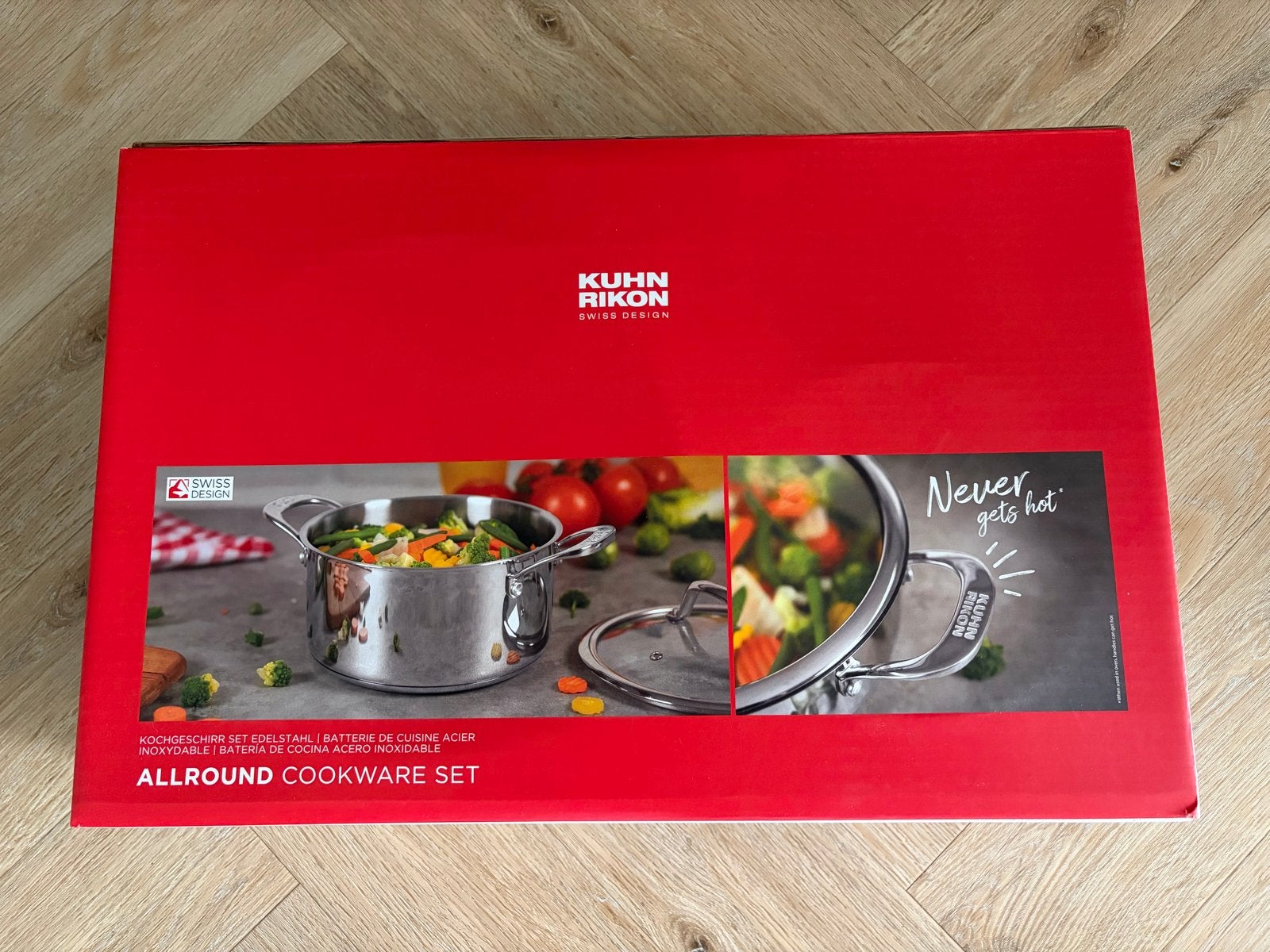 Kuhn Rikon Allround Pannenset - 3-delig RVS Kookgerei, Ophalen, Met deksel, Nieuw, Pannenset