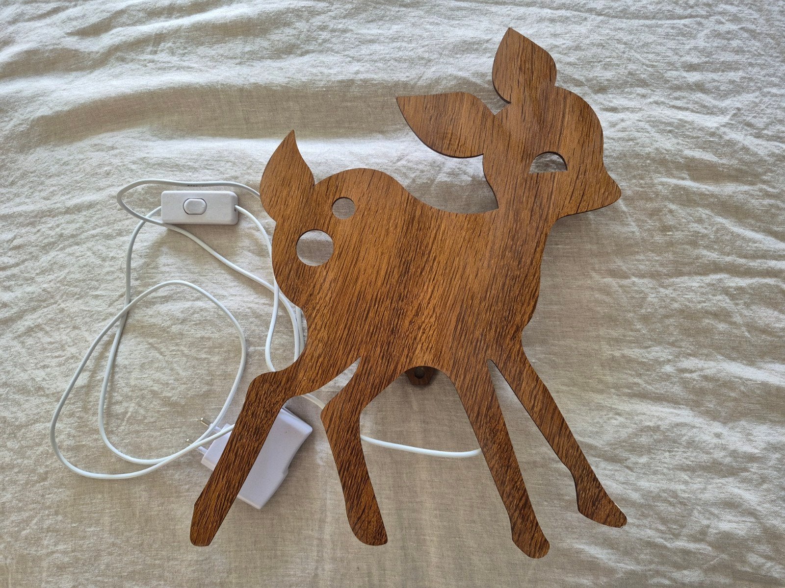Nachtlampje wandlampje hert hertje my deer lamp, Ophalen of Verzenden, Zo goed als nieuw, Lamp