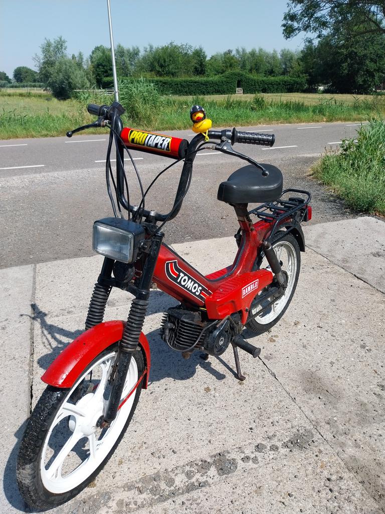 Tomos blouw kenteken, Fietsen en Brommers, Ophalen, Zo goed als nieuw, Standard