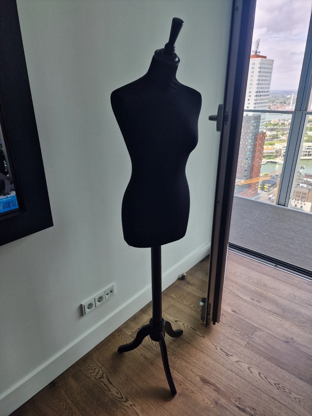 Zwart paspop / mannequin, Onbekend, Ophalen of Verzenden, Zo goed als nieuw
