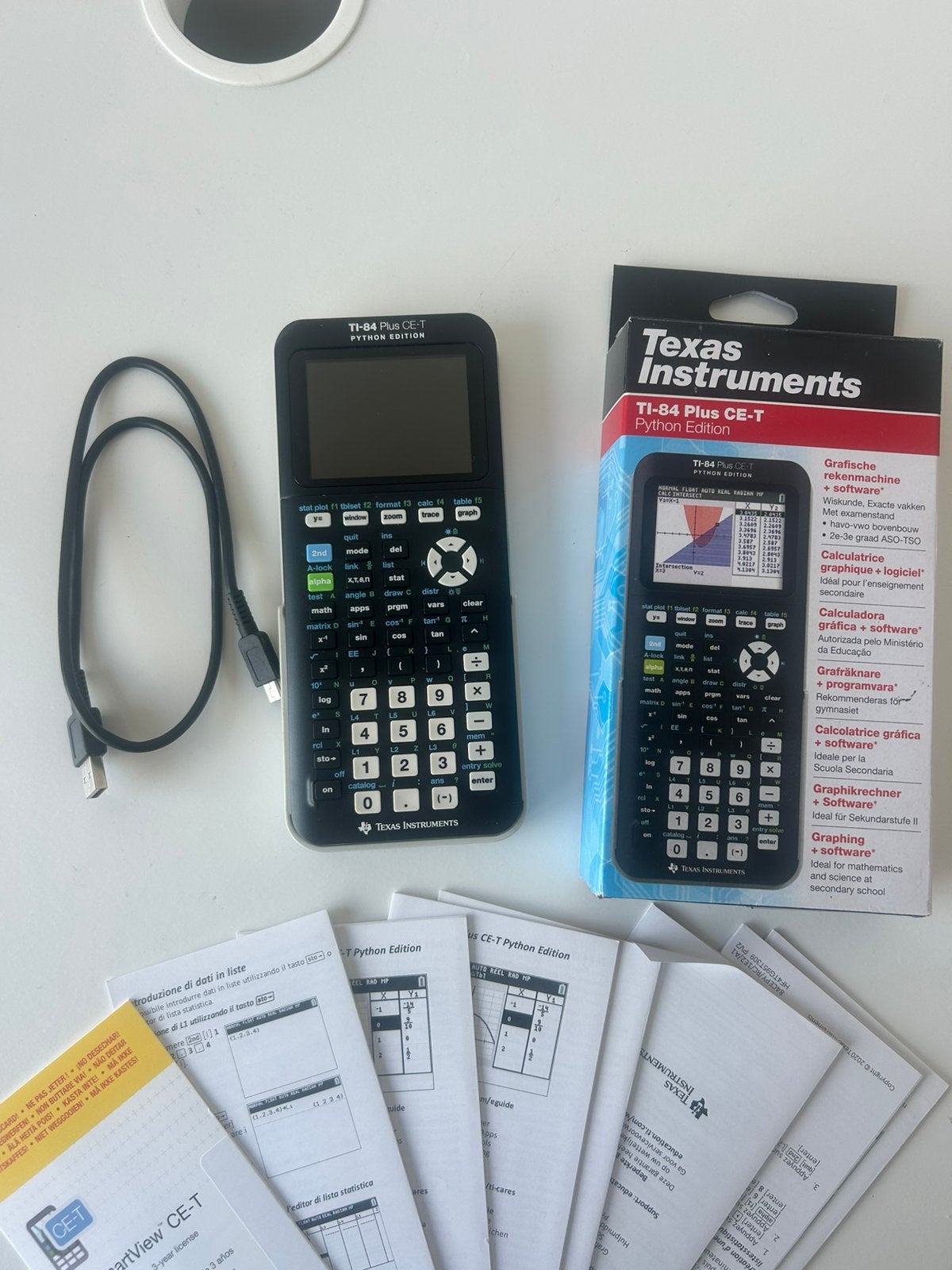 Texas TI-84 Plus CE-T Python edition grafische rekenmachine, Ophalen of Verzenden, Grafische rekenmachine, Gebruikt