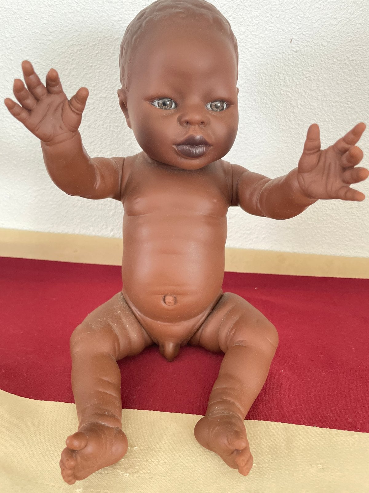 Vintage The Doll Factory Babypop Jongen 30cm, Kinderen en Baby's, Speelgoed | Poppen, Ophalen of Verzenden, Gebruikt, Babypop