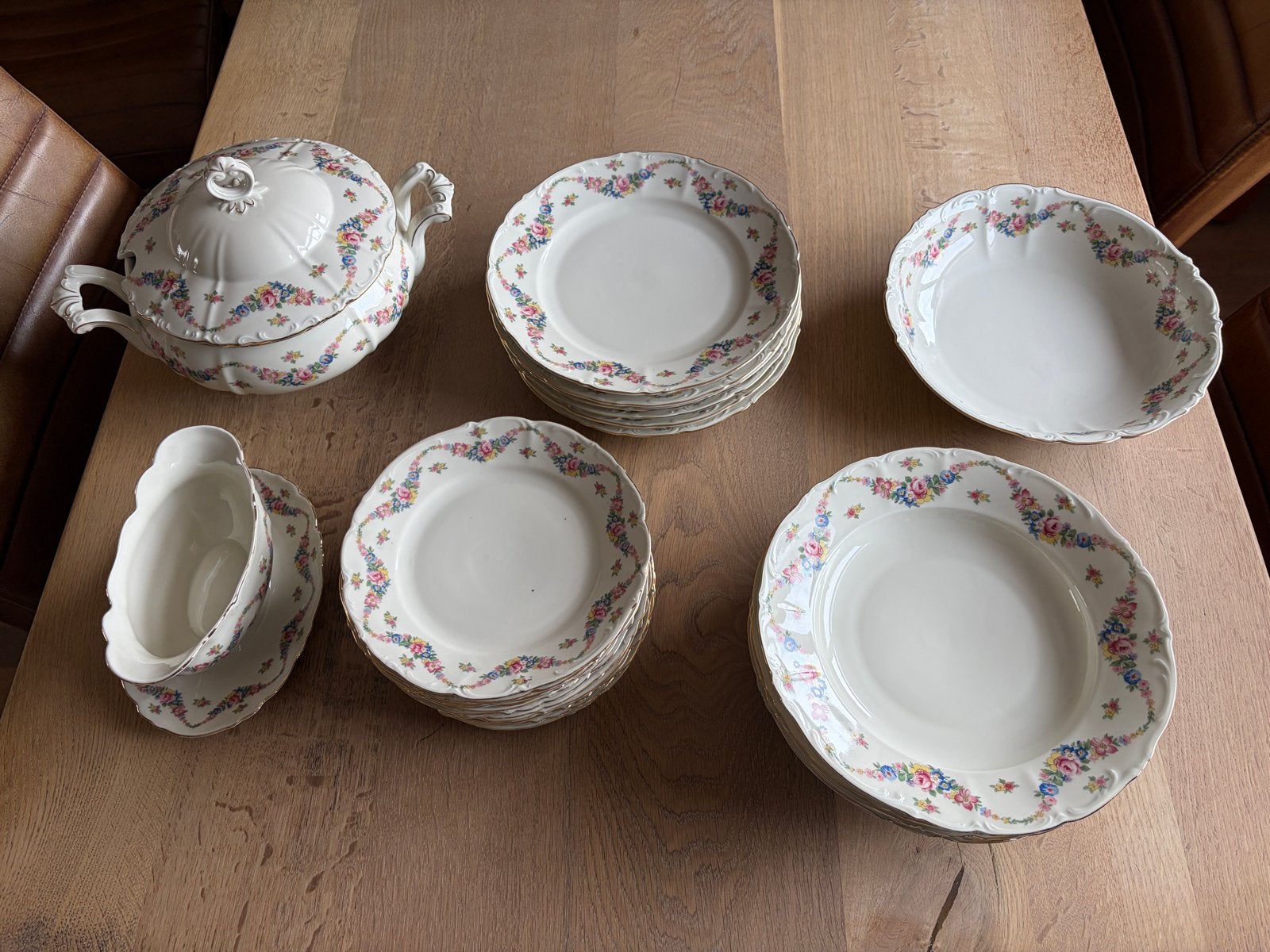 Vintage Altrohlau servies met bloemmotief, Antiek en Kunst, Ophalen