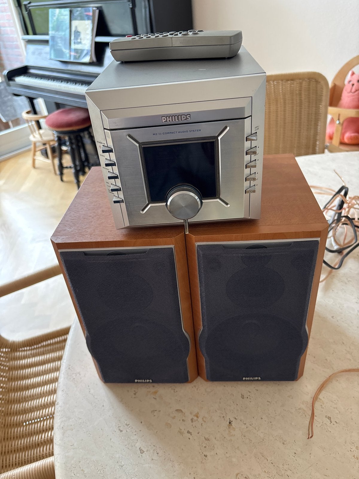 Philips MZ-33 Compact Audio Systeem met Speakers, Philips, Gebruikt, Ophalen of Verzenden, Microset