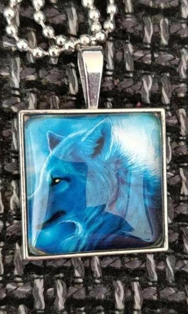 Ketting wolf, Verzenden, Nieuw, Zilver, Met hanger