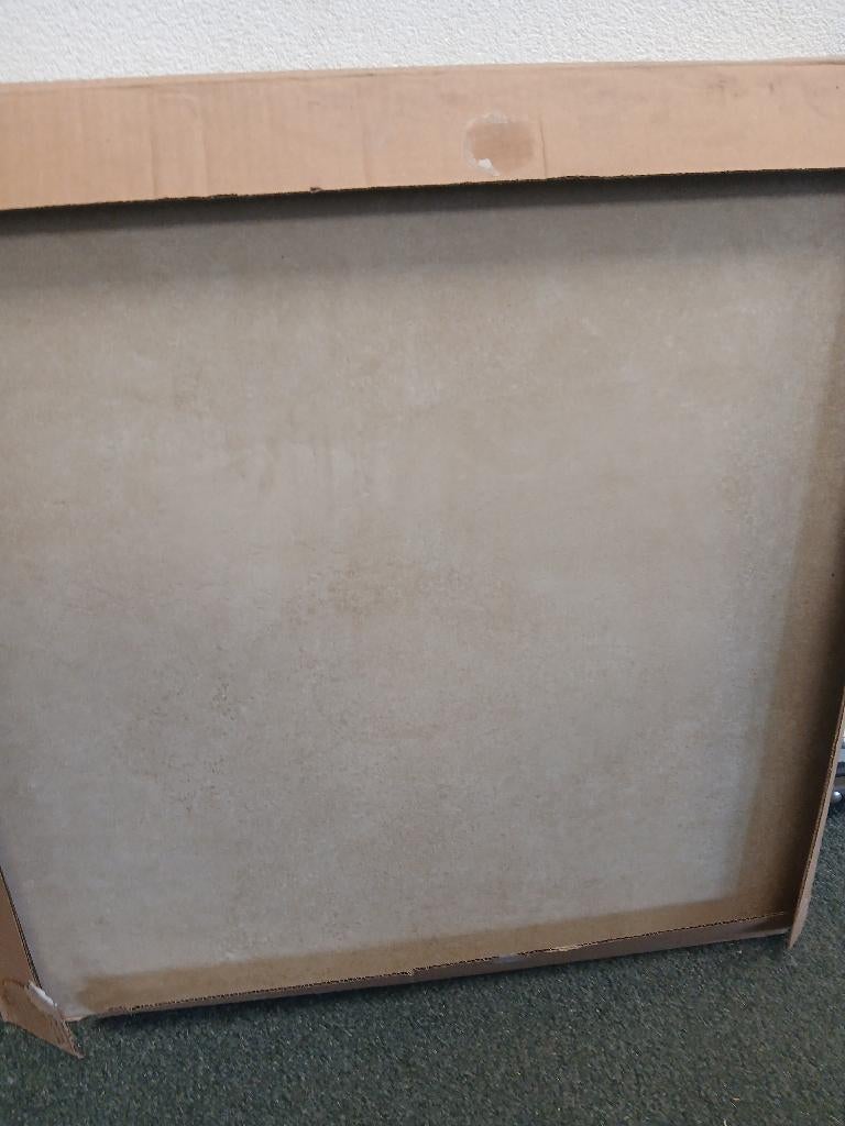 4,35 m2 beige vloertegels 60 x 60 cm, Ophalen, 60 cm of meer, Nieuw, Minder dan 5 m²