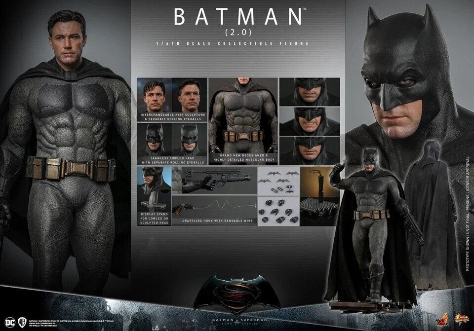 Hot Toys Batman MMS731 2.0 versie, Verzamelen, Ophalen of Verzenden, Zo goed als nieuw