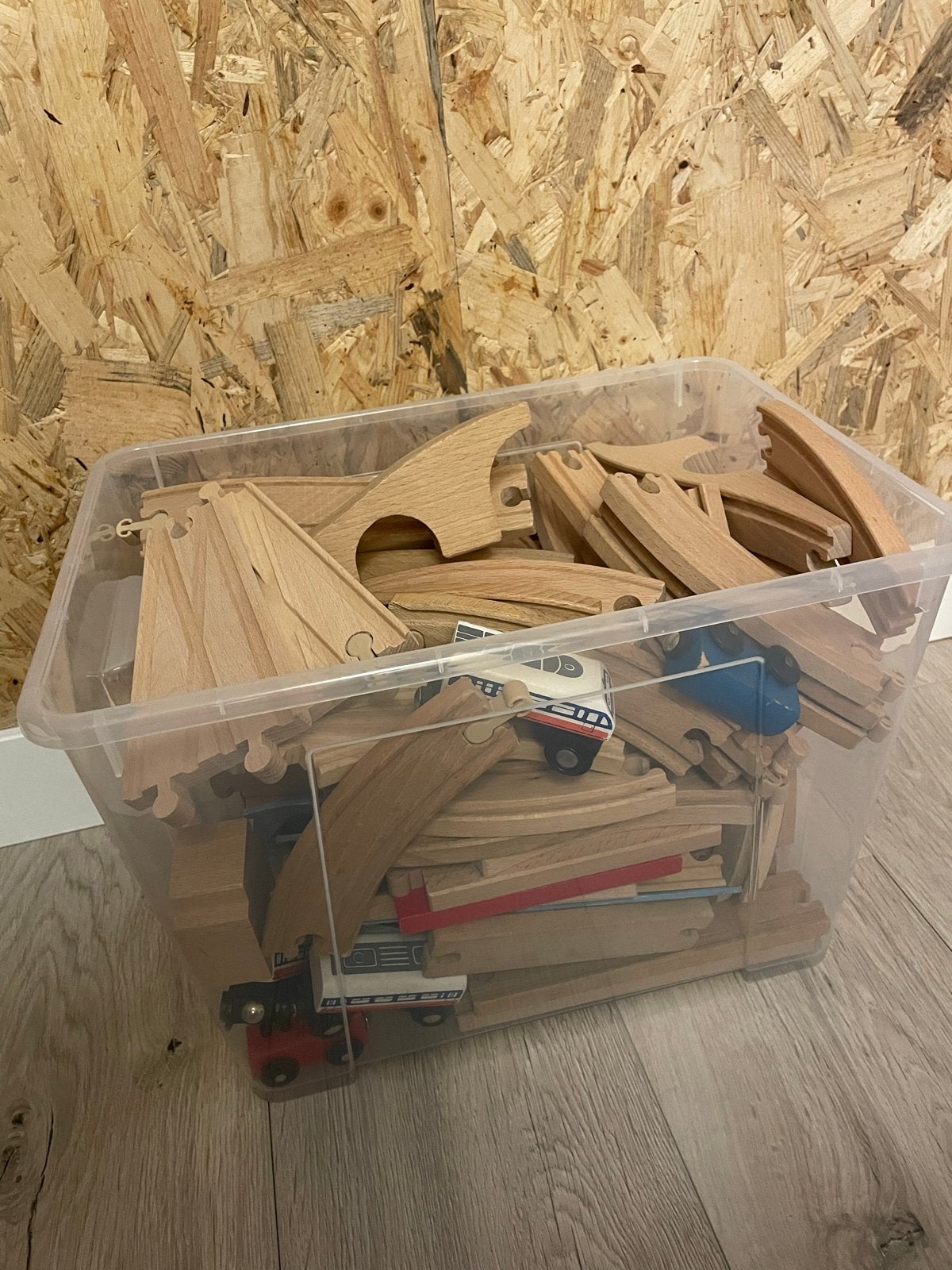 IKEA en vintage grote houten treinbaanset, Ophalen of Verzenden, Gebruikt