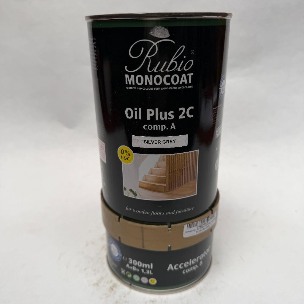 Rubio Monocoat 2C Oil Hout Olie Lak Silver Grey 1.3L