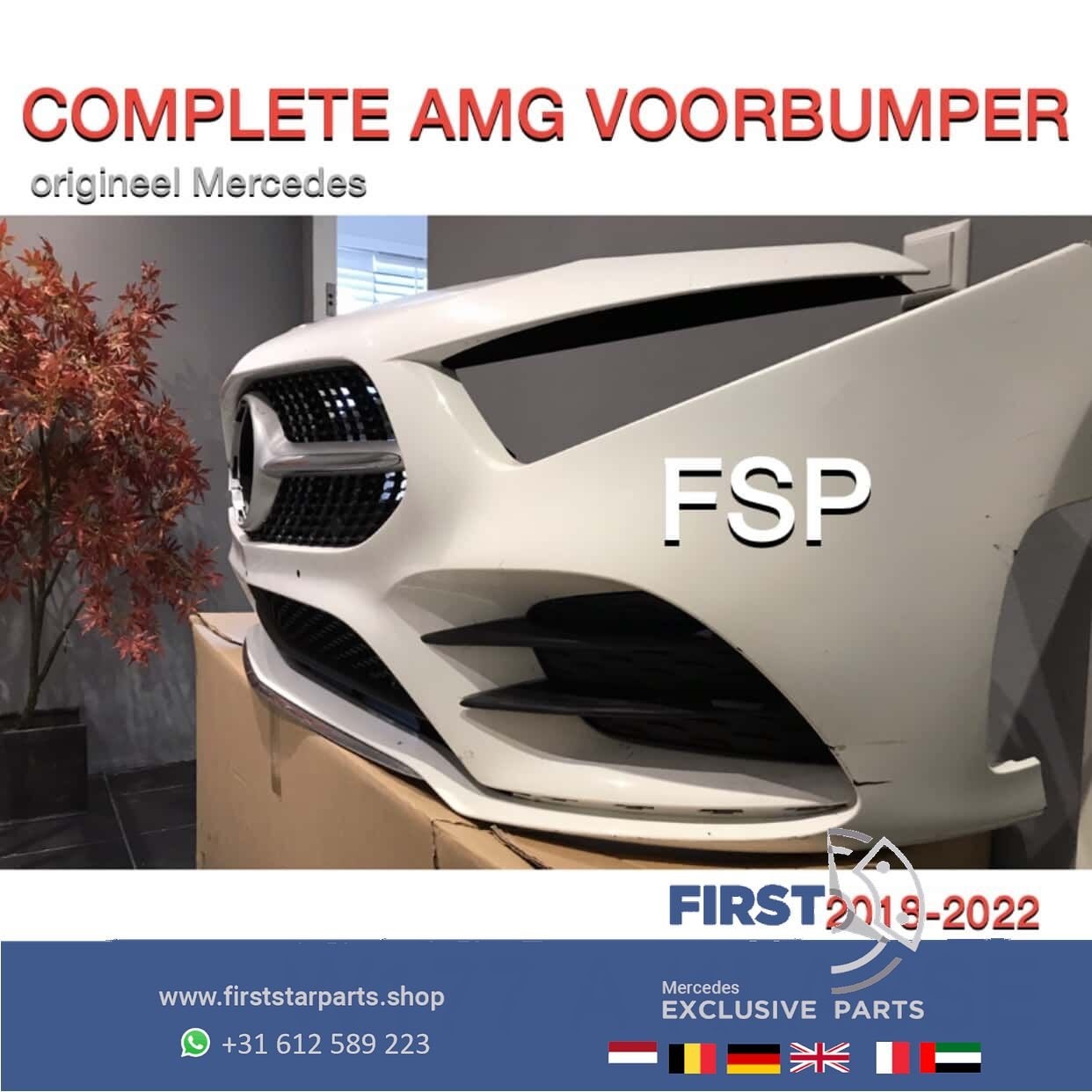 W177 A35 AMG VOORBUMPER WIT COMPLEET Mercedes A Klasse 2020, Auto-onderdelen, Gebruikt, -, Voor, Ophalen of Verzenden
