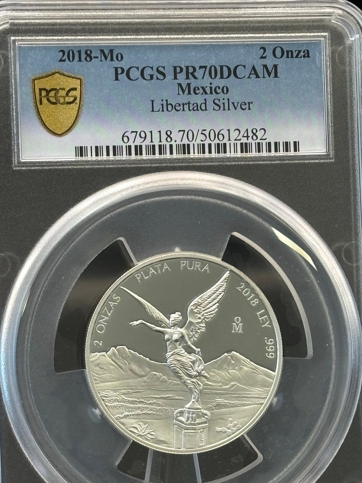 Unieke 2 Oz Zilveren Libertad Munt Mexico PCGS PR70DCAM, Ophalen of Verzenden, Midden-Amerika, Losse munt, Zilver