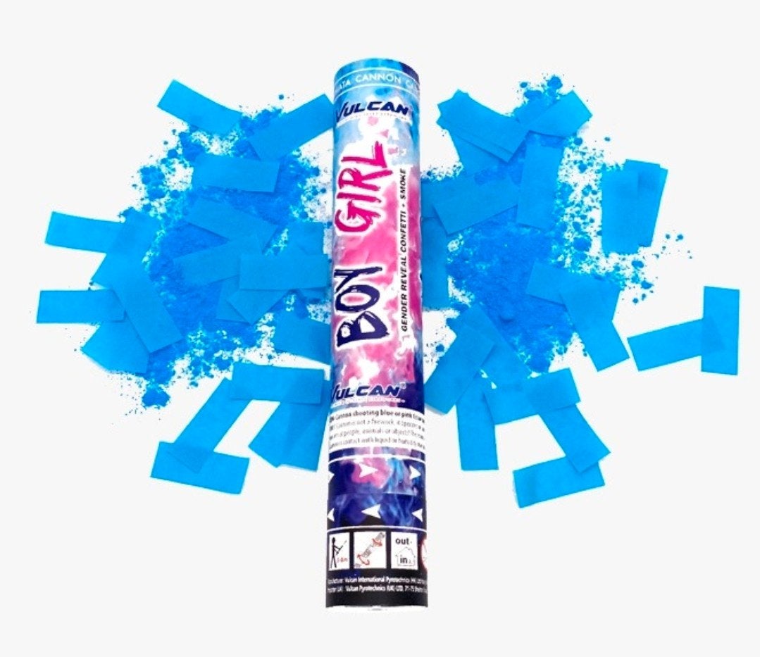 Gender Reveal Confetti Kanon Blauw - Jongen, Ophalen of Verzenden, Nieuw, Versiering, Geboorte of Huwelijk
