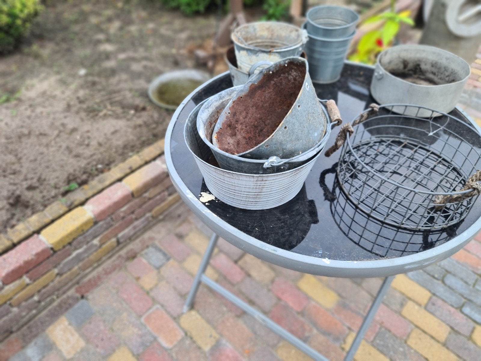zink, Ophalen, Gebruikt, Minder dan 30 cm, Rond