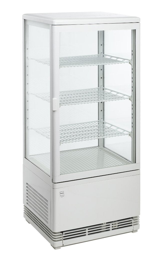 Tafelmodel koelvitrine, 42.8 x 38.6 x 96 cm, 78 L, wit, Zonder vriesvak, Zo goed als nieuw, Ophalen, 85 tot 120 cm