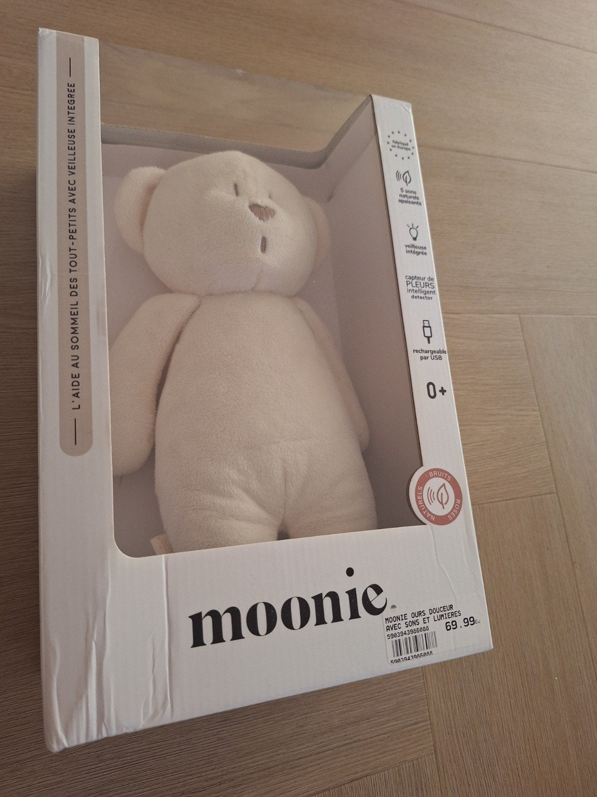 Moonie Knuffel met Roze Ruis en Nachtlampje, Ophalen, Nieuw, Overige typen, Met licht