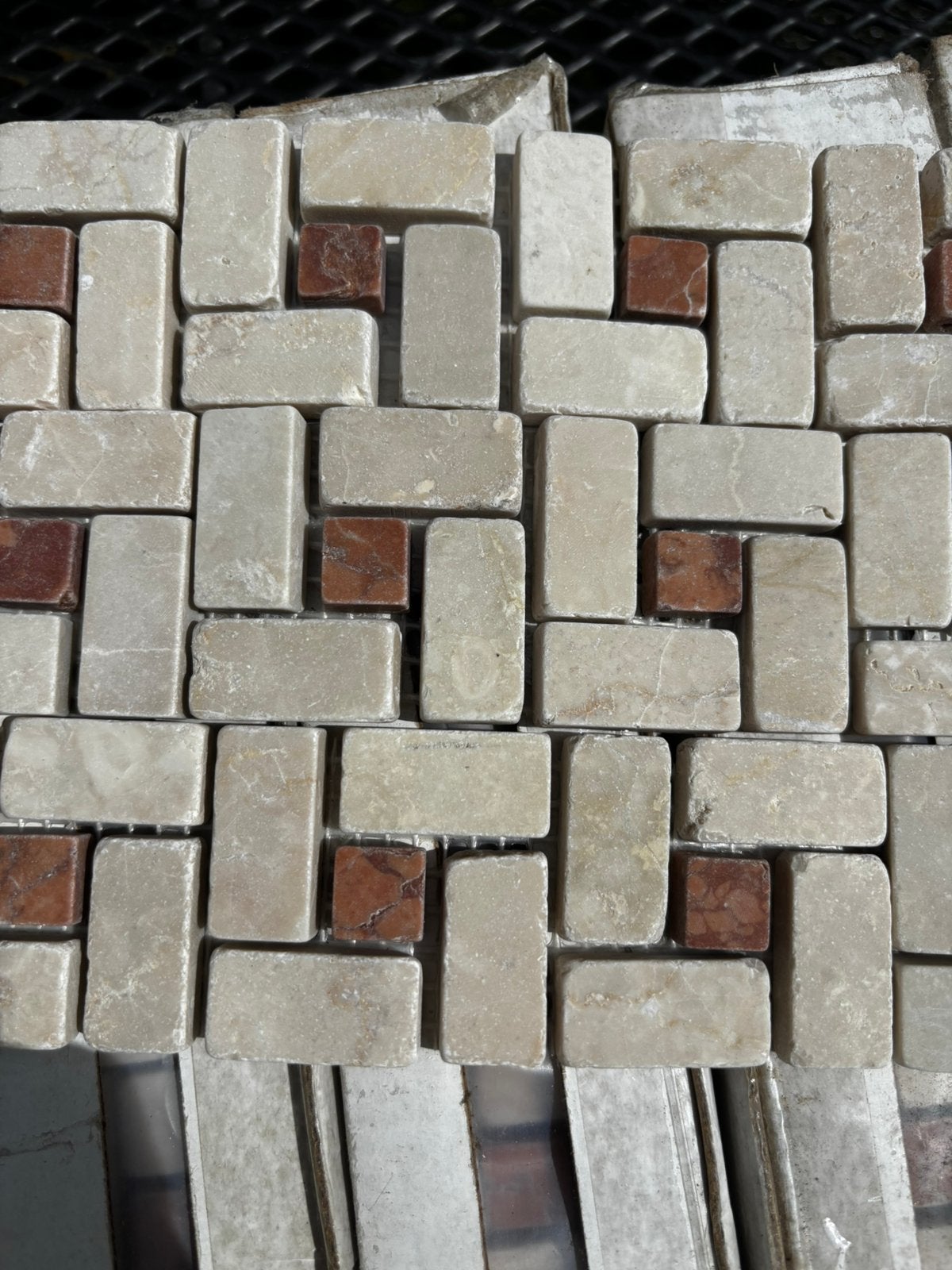 Marmeren sierstrips decorstrips – Tegelmat NIEUW -  48 stuks, Ophalen, Wandtegels, Zo goed als nieuw, Minder dan 5 m²