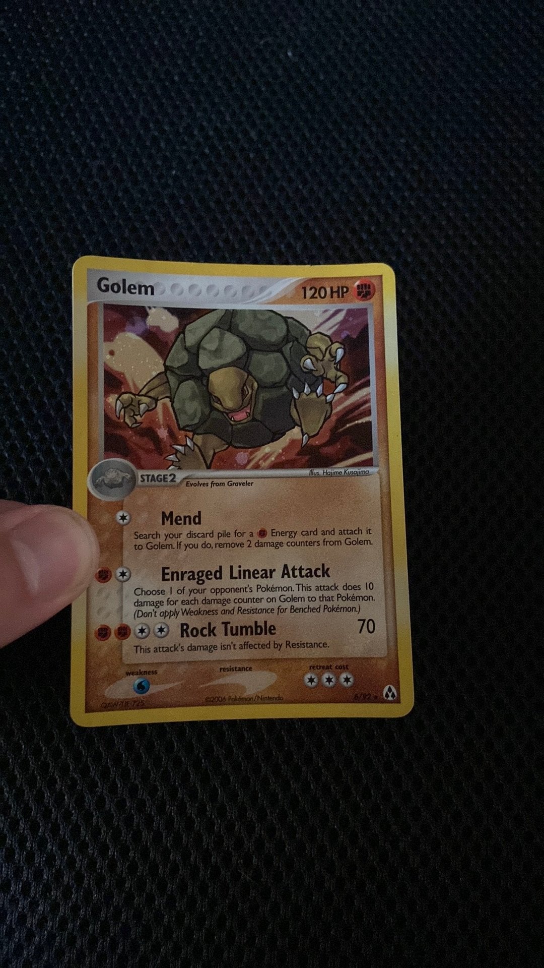 Golem Legend Maker Holo Rare 6/92 120 HP Stage 2 Pokémon, Ophalen of Verzenden, Zo goed als nieuw