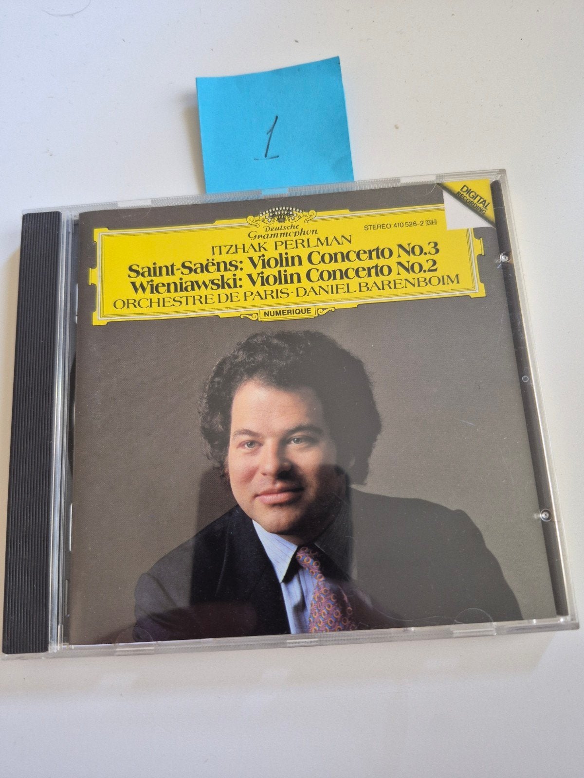 Saint-Saëns & Wieniawski: Vioolconcerten - Itzhak Perlman CD, Soloconcert, Saint-Saëns, Ophalen of Verzenden, Zo goed als nieuw