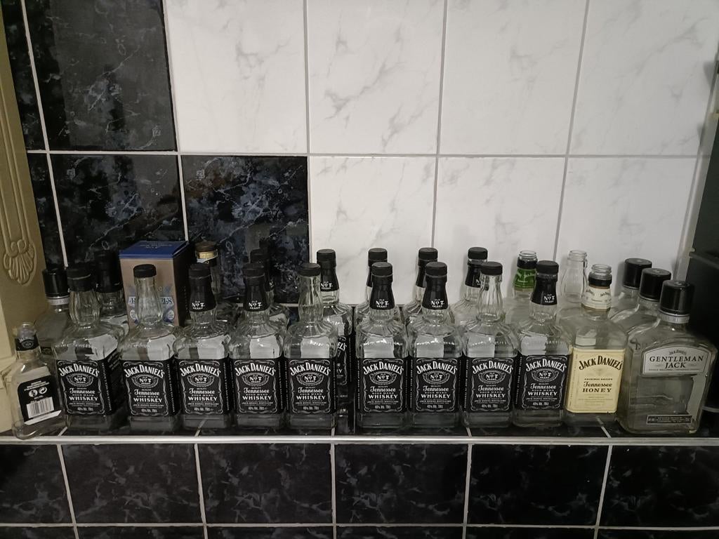 Lege Jack Daniels flessen - Decoratie of knutselprojecten, Ophalen of Verzenden, Gebruikt