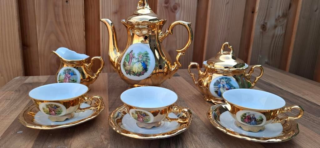 Bavaria Waldershof mokka - koffieservies set - 22 karat, Ophalen of Verzenden