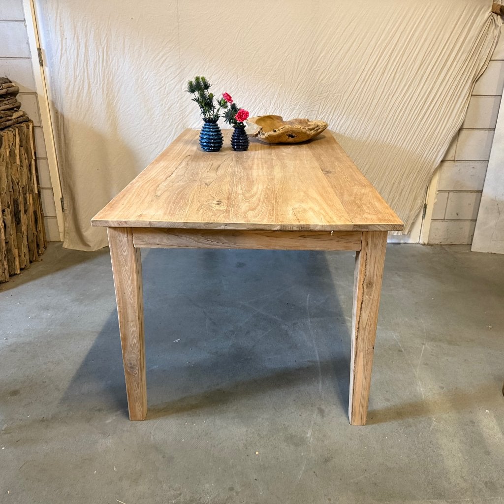 teakhouten eettafel - 180 x 90 cm - Gratis bezorgd, TTM Wonen, Meubels – (Perzische) Tapijten en Woonaccessoires, Taag 63, 2491 CS, Den Haag (Forepark)