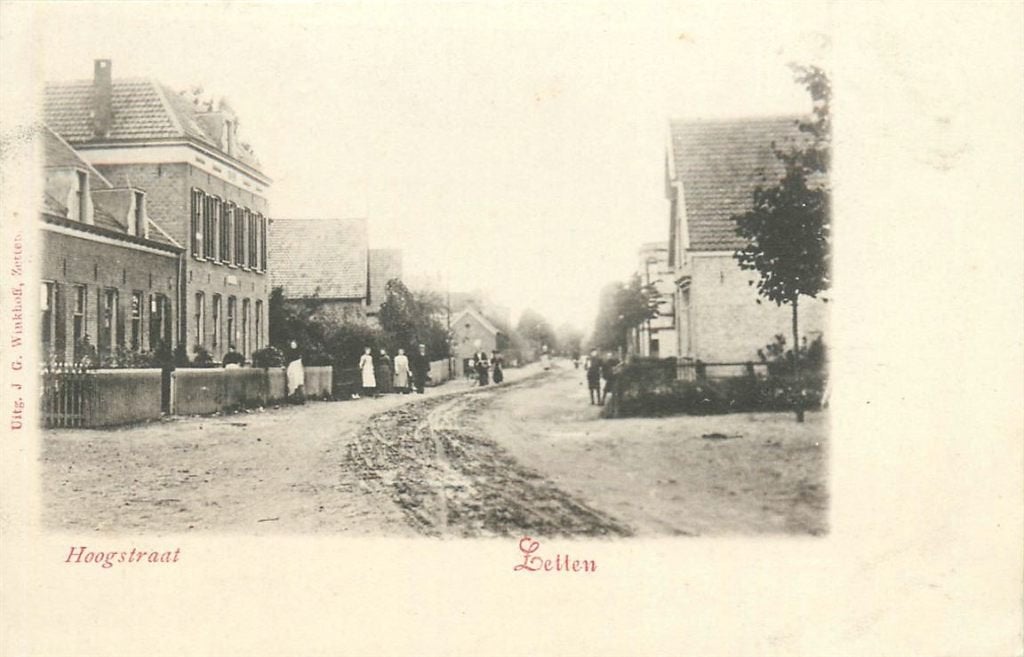 701-186-017 Zetten Hoogstraat, Verzamelen, Ansichtkaarten | Nederland, Verzenden, Voor 1920, Gelderland