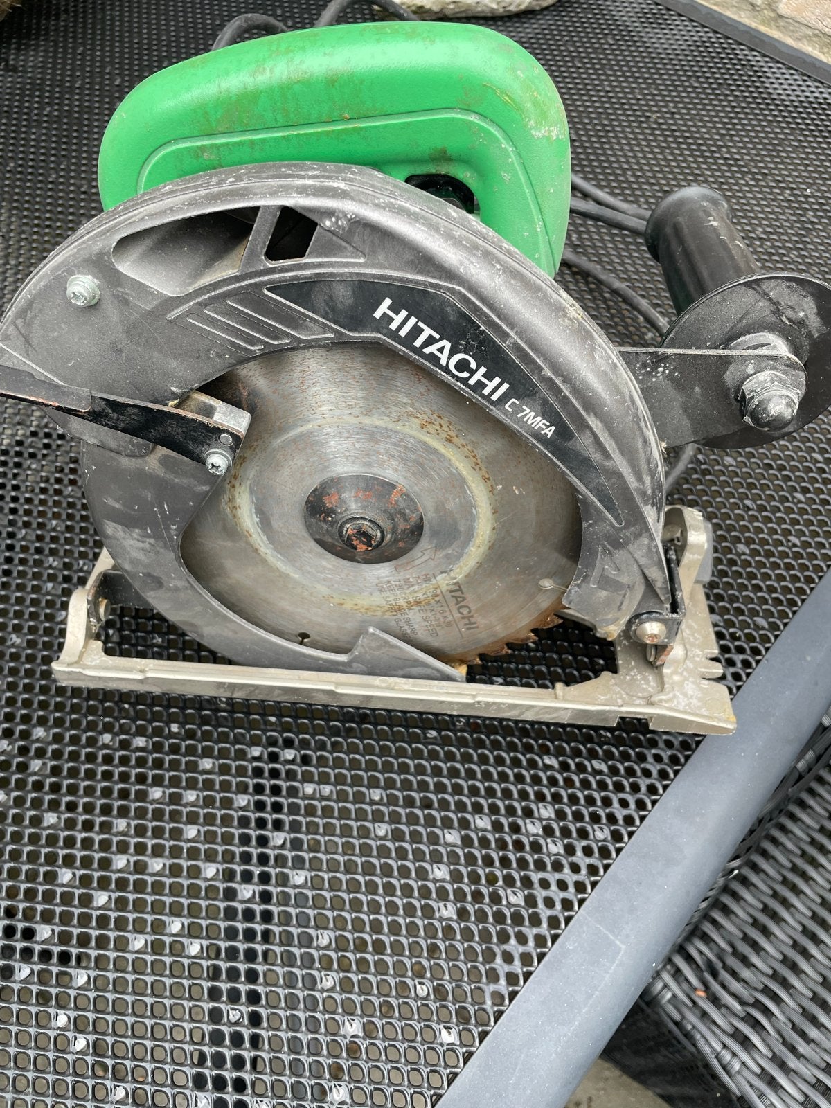 Hitachi C7MFA Cirkelzaag - Gebruikt, Doe-het-zelf en Verbouw, Gereedschap | Zaagmachines, Gebruikt, Cirkelzaag, Ophalen of Verzenden