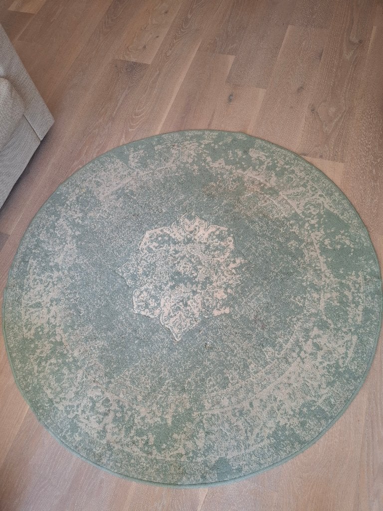Vloerkleed, Huis en Inrichting, Ophalen, Gebruikt, Rond, Groen