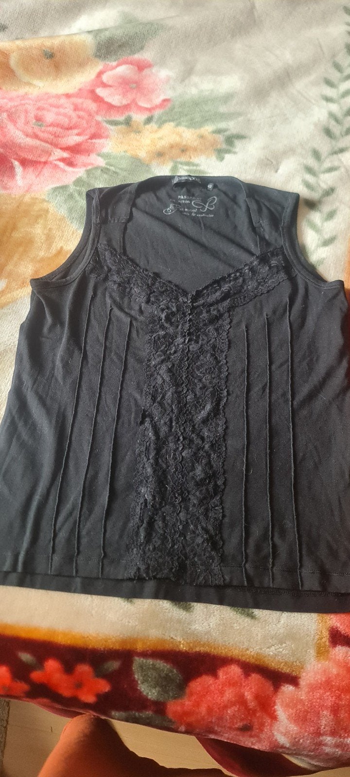 Passport Zwart Topje met Kant Maat 42, Kleding | Dames, Passport, Zwart, Maat 42/44 (L), Ophalen of Verzenden