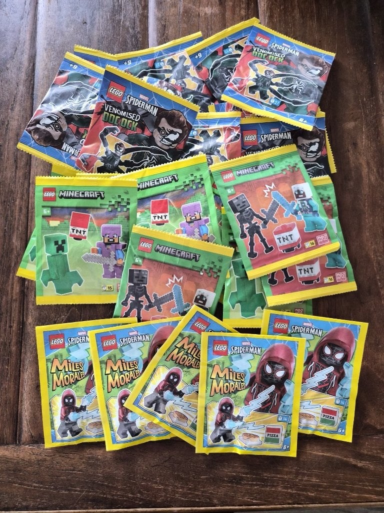 Lego Paperbags 25 stuks Marvel en Minecraft - Nieuw!, Lego, Nieuw, Ophalen of Verzenden, Complete set