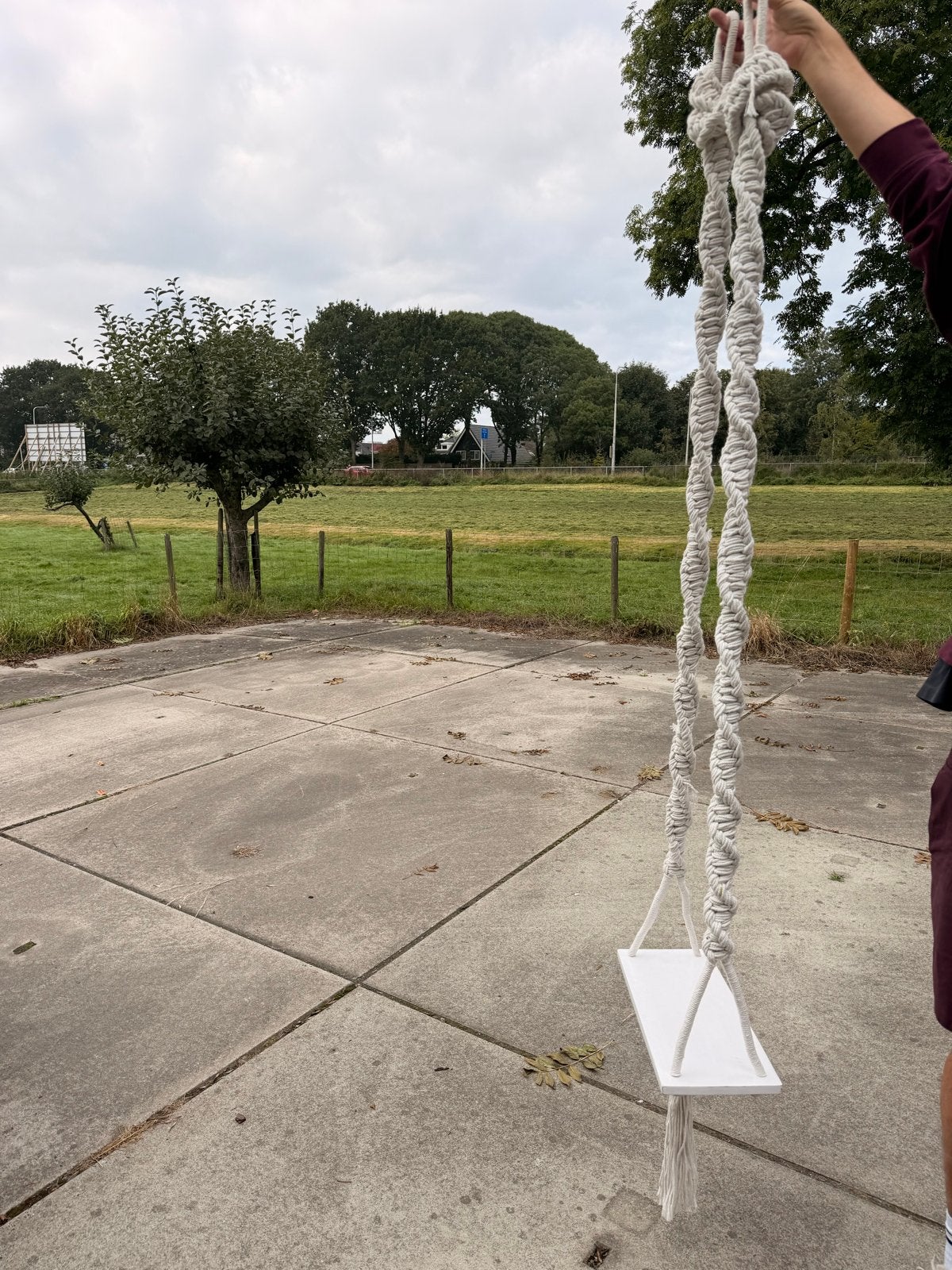 Macramé schommel voor binnen of buiten, Ophalen of Verzenden, Nieuw, Schommel