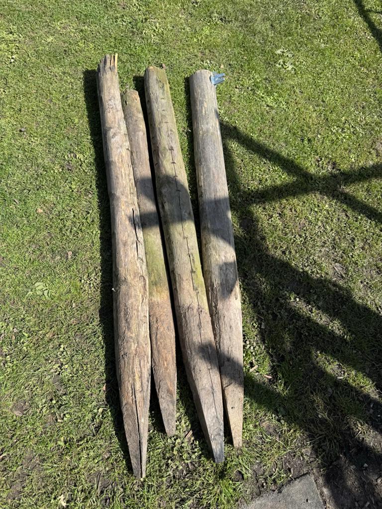 Schapenhek met palen - Rustiek en duurzaam, Tuin en Terras, Ophalen, Gebruikt, Hout, Overige typen
