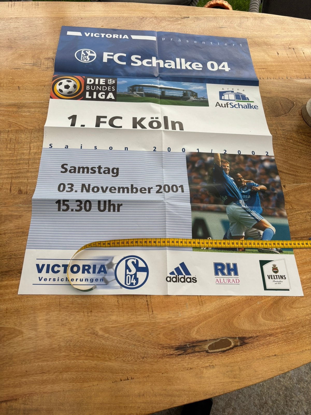 Schalke 04 - fc Köln wedstrijd affiche, Ophalen of Verzenden, Zo goed als nieuw, Poster, Plaatje of Sticker