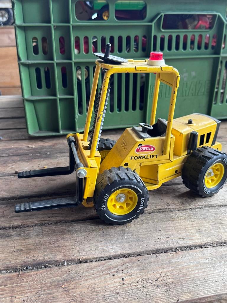 Vintage Tonka Heftruck Speelgoed - Geel Metaal, Ophalen of Verzenden, Gebruikt
