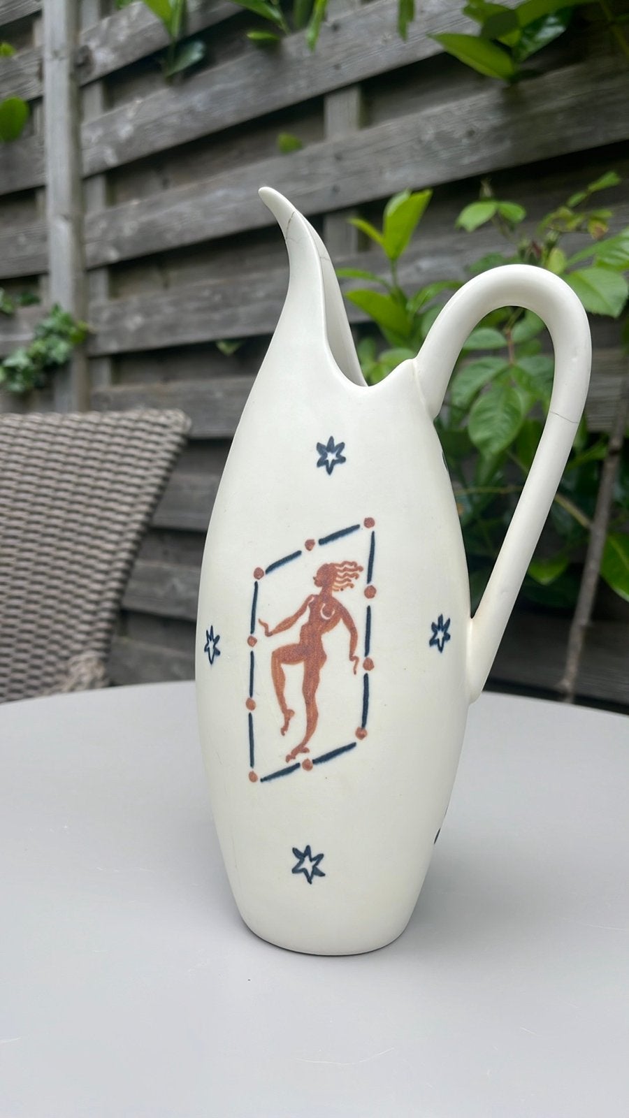 Vintage Angelina Holland vaasje - Handgeschilderd, Ophalen of Verzenden