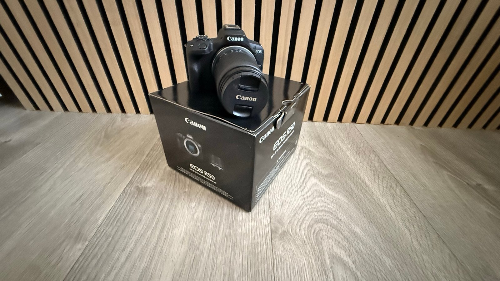 Canon EOS R50 Systeemcamera met RF-S 18-150mm lens, Ophalen, Canon, Beeldstabilisatie, Zo goed als nieuw