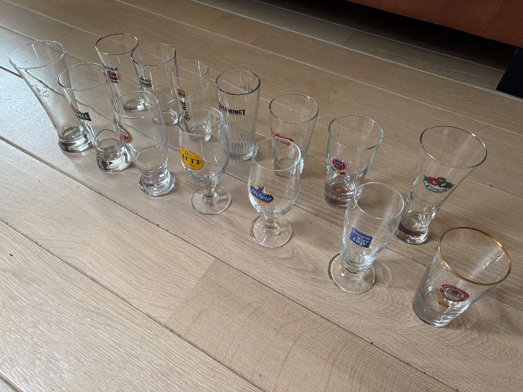 Bierglazen diverse merken, Ophalen, Zo goed als nieuw, Glas of Glazen, Overige merken