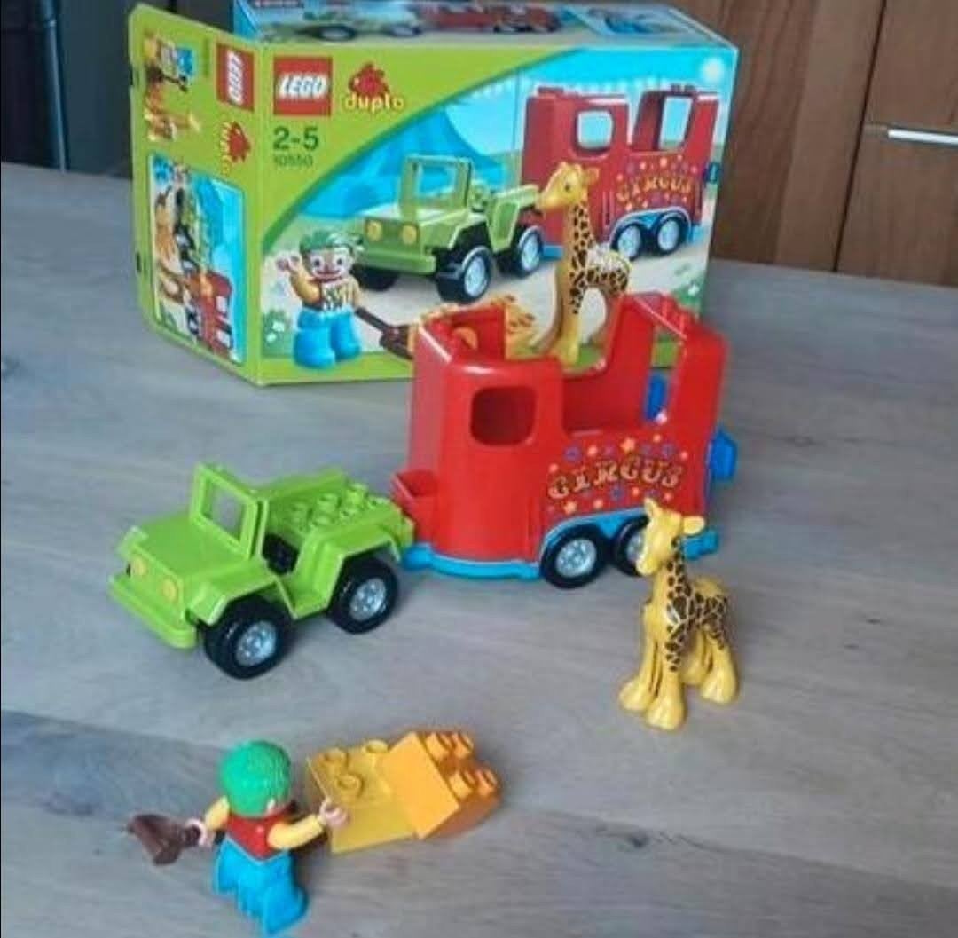 Lego Duplo Circus Set (10550) met Giraffe en Auto, Gebruikt, Overige thema's, Ophalen of Verzenden, Duplo