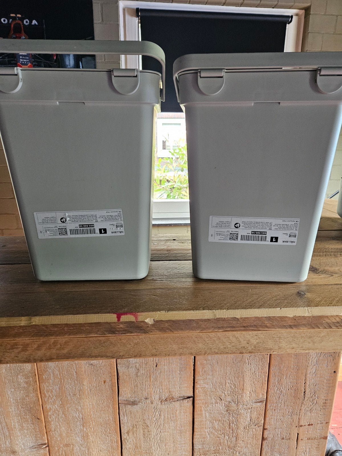 2 IKEA HÅLLBAR bakken / vuilnisbakken - 10 liter, Minder dan 10 liter, Ophalen, Zo goed als nieuw, Kunststof